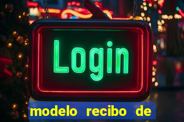 modelo recibo de pagamento word